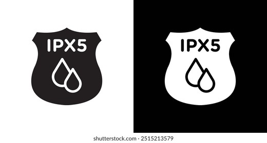 Ipx5 waterproof icon Thin line flat illustration