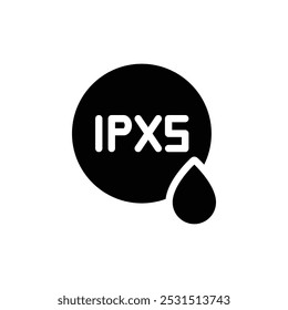 Ipx5 wasserdichtes Symbol Webdesign in Vektor