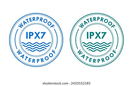 IPX7 waterproof protection badge illustration