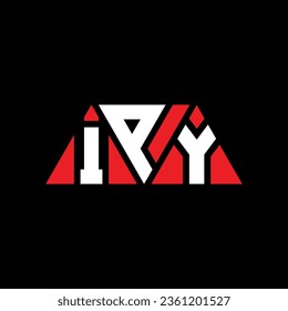 IPY triangle letter logo design with triangle shape. IPY triangle logo design monogram. IPY triangle vector logo template with red color. IPY triangular logo Simple, Elegant, and Luxurious design.