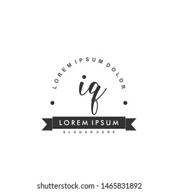 IQ Initial beauty monogram logo vector