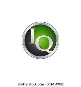 IQ initial circle logo green