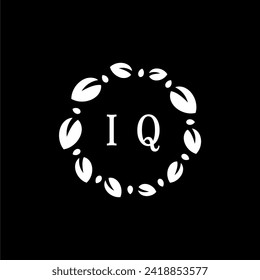 IQ Initials Letter Nature Logo Vector Art Icons and Graphics