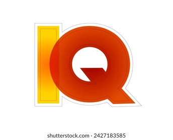 IQ - Intelligence Quotient is a test that is used to determine people's cognitive abilities, colourful acronym text concept for presentations and reports