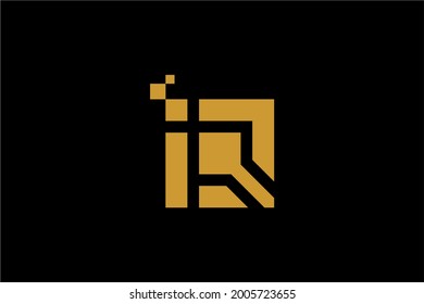 IQ letter logo design vector. Monogram IQ illustration sign.