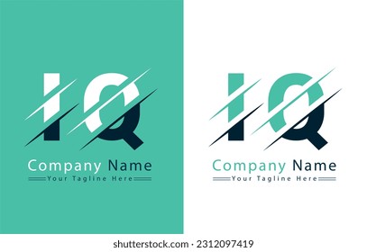 IQ Letter Logo Vector Design Template Elements