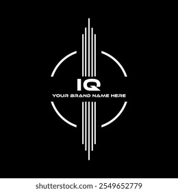 IQ logo design, IQ simple and modern logo.
 IQ luxurious alphabet design