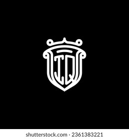 IQ shield initial monogram with high quality professional design that will print well