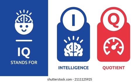 IQ sign vector. Intellectual quotient IQ intelligence icon in graphic design.