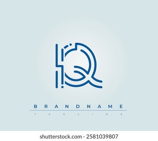 IQ Technology Letter Logo Template. This tech letter logo is a graphic mark that uses letters to represent a technology company.