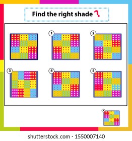 IQ test. Choose correct answer. Set of logical tasks composed of geometric shapes. Vector illustration. algorithm.