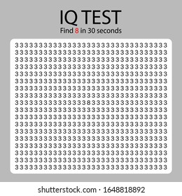 IQ Test / Dislexia Test / Game / Find Different Letter For 30 Sec