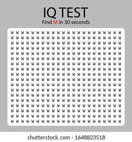 IQ Test / Dislexia Test / Game / Find Different Letter For 30 Sec