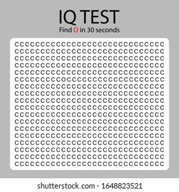 IQ Test / Dislexia Test / Game / Find Different Letter For 30 Sec