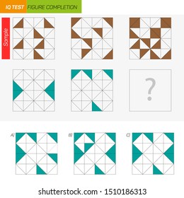 IQ Test - Figure Completion Questions, Complete the missing area