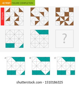 IQ Test - Figure Completion Questions, Complete the missing area