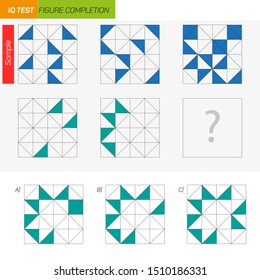 IQ Test - Figure Completion Questions, Complete the missing area