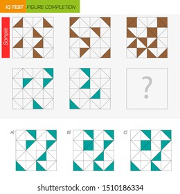 IQ Test - Figure Completion Questions, Complete the missing area