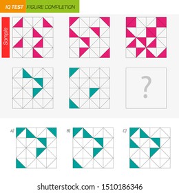 IQ Test - Figure Completion Questions, Complete the missing area