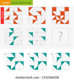 IQ Test - Figure Completion Questions, Complete the missing area