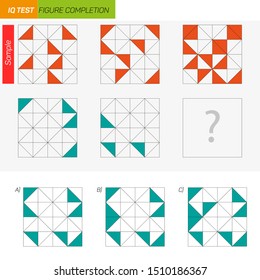 IQ Test - Figure Completion Questions, Complete the missing area