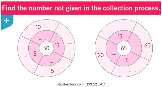 IQ Test - Find the number not given in the collection process. Vector Ai