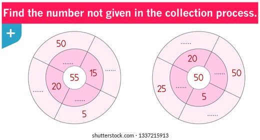 IQ Test - Find the number not given in the collection process. Vector Ai