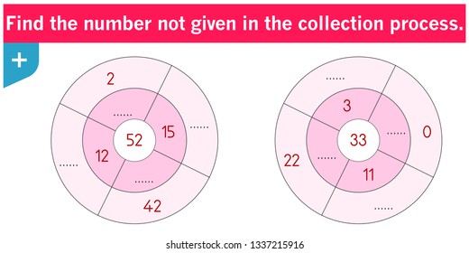 IQ Test - Find the number not given in the collection process. Vector Ai