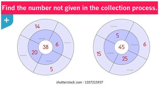 IQ Test - Find the number not given in the collection process. Vector Ai