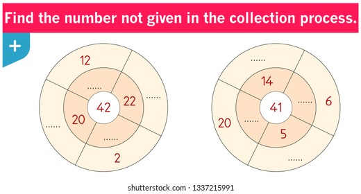 IQ Test - Find the number not given in the collection process. Vector Ai