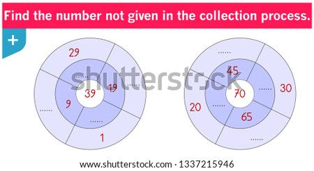 IQ Test - Find the number not given in the collection process. Vector Ai