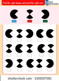 IQ TEST Find the right shapes and paint the right color