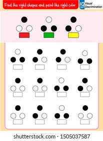 IQ TEST Find the right shapes and paint the right color