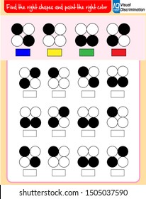 IQ TEST Find the right shapes and paint the right color