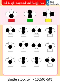 IQ TEST Find the right shapes and paint the right color