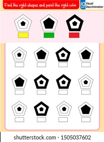 IQ TEST Find the right shapes and paint the right color