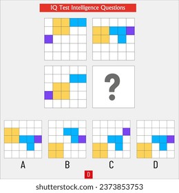 IQ Test Intelligence Challenges, Matrix symmetry questions