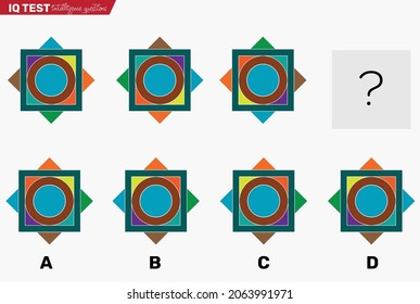 Iq test - Intelligence questions, Find next - puzzle questions