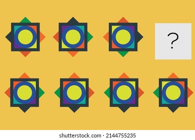 IQ test intelligence questions, Visual intelligence - Logical reasoning, shape completion question