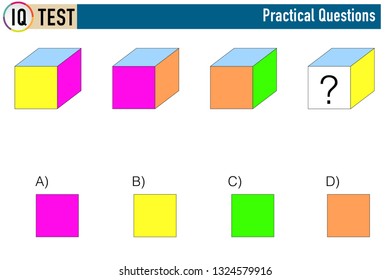 IQ Test Practical questions intelligence questions Practical Questions. Worksheet. Mathematical puzzle game. Learning mathematics, tasks for addition for preschool children.