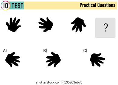 IQ Test Practical questions intelligence questions Practical Questions. Worksheet. Mathematical puzzle game. Learning mathematics, tasks for addition for preschool children.