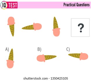 IQ Test Practical Questions Vector