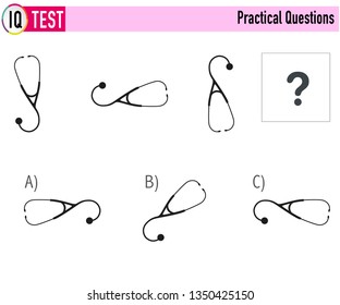 IQ Test Practical Questions Vector
