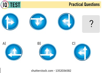 IQ Test Practical Questions Vector 