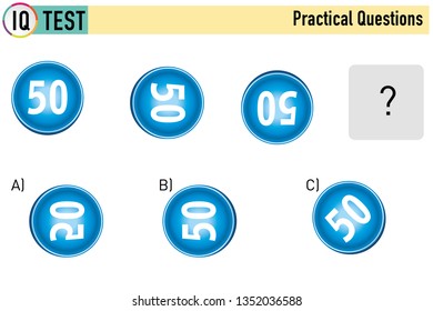 IQ Test Practical Questions Vector 