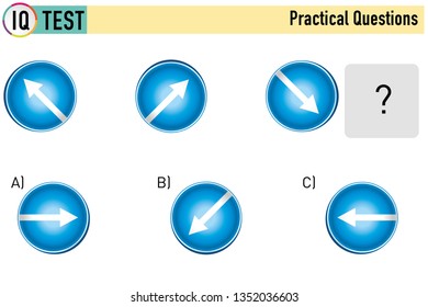 IQ Test Practical Questions Vector 