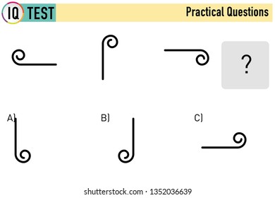 IQ Test Practical Questions Vector 