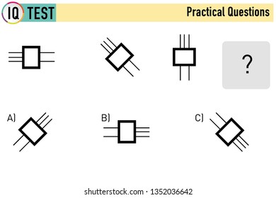 IQ Test Practical Questions Vector 