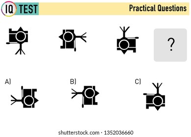 IQ Test Practical Questions Vector 