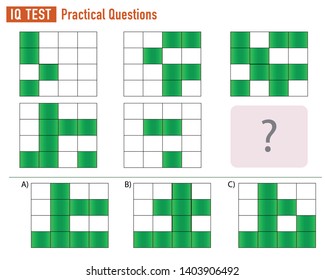 IQ Test - Practical Questions - Vector - Figure completion